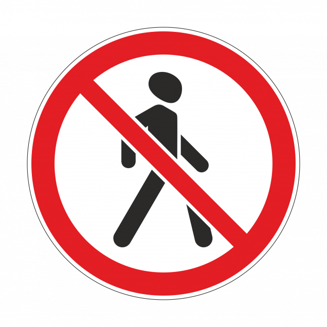 3.10 Движение пешеходов запрещено (D-700мм)