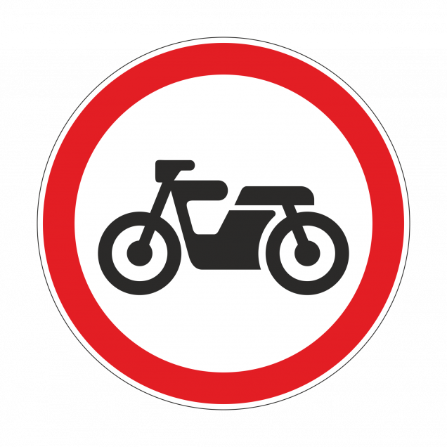 3.5 Движение мотоциклов  запрещено (D-700мм)